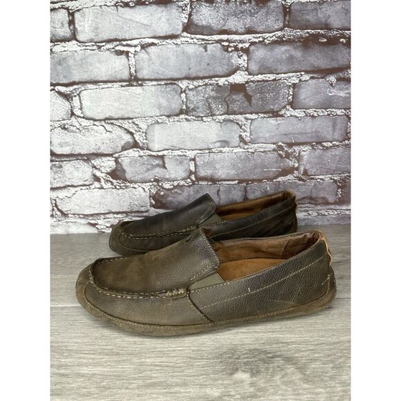 Olukai Akepa Moc Brown Leather Boat Slip On Moccasin Loafer Shoes Men 9M US/42EU - Picture 15 of 16